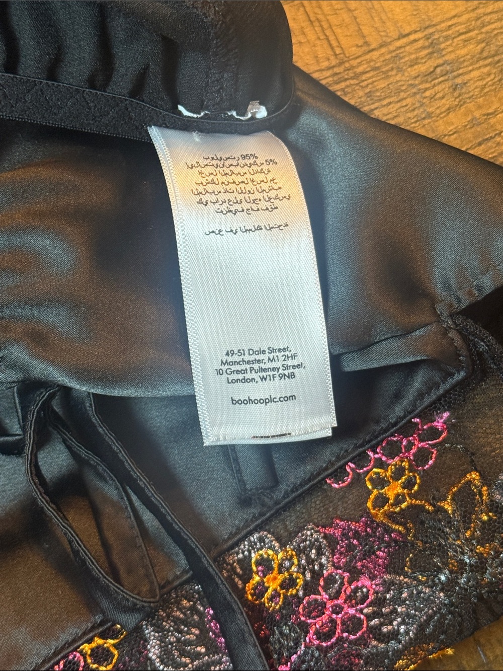 Boohoo Satin Embroidered Lace Lingerie Sleep Shorts M - Picture 6 of 6